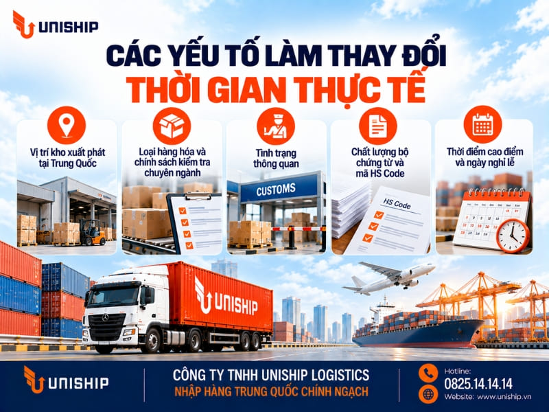Các yếu tố làm thay đổi thời gian thực tế