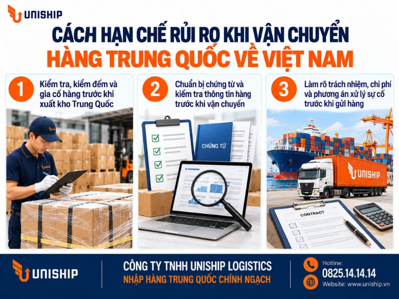 Cách hạn chế rủi ro khi vận chuyển hàng Trung Quốc về Việt Nam