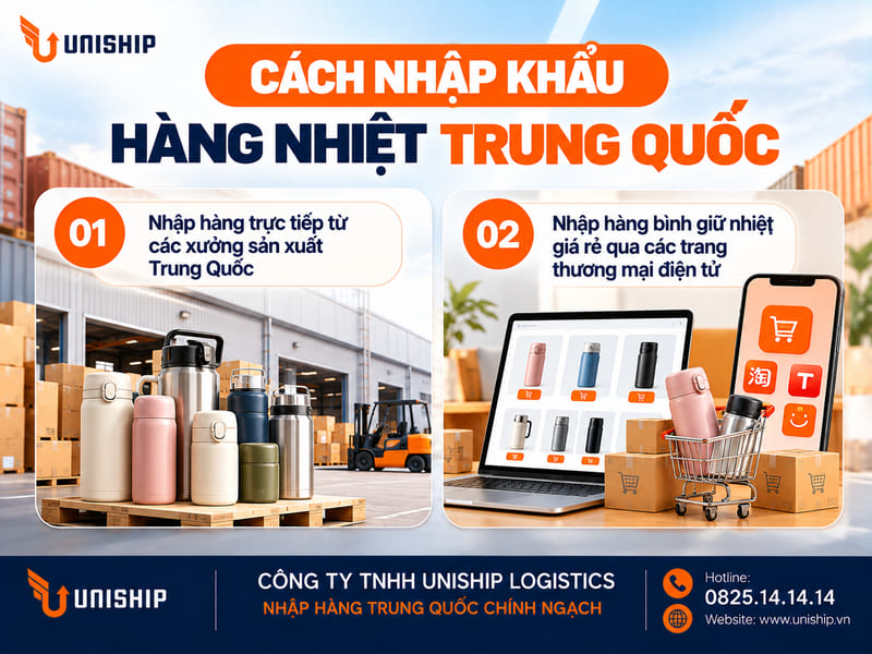 Cách nhập khẩu hàng giữ nhiệt Trung Quốc