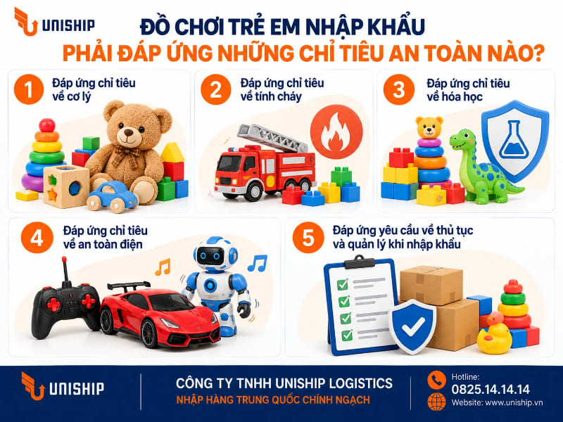 Đồ chơi trẻ em nhập khẩu phải đáp ứng những chỉ tiêu an toàn nào?