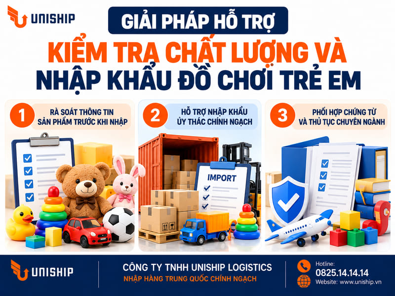 Giải pháp hỗ trợ kiểm tra chất lượng và nhập khẩu đồ chơi trẻ em cùng Uniship Logistics