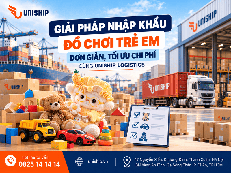 Giải pháp nhập khẩu đồ chơi trẻ em đơn giản, tối ưu chi phí cùng Uniship Logistics