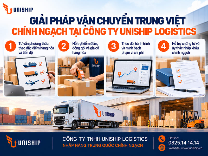 Giải pháp vận chuyển Trung Việt chính ngạch tại Công ty Uniship Logistics