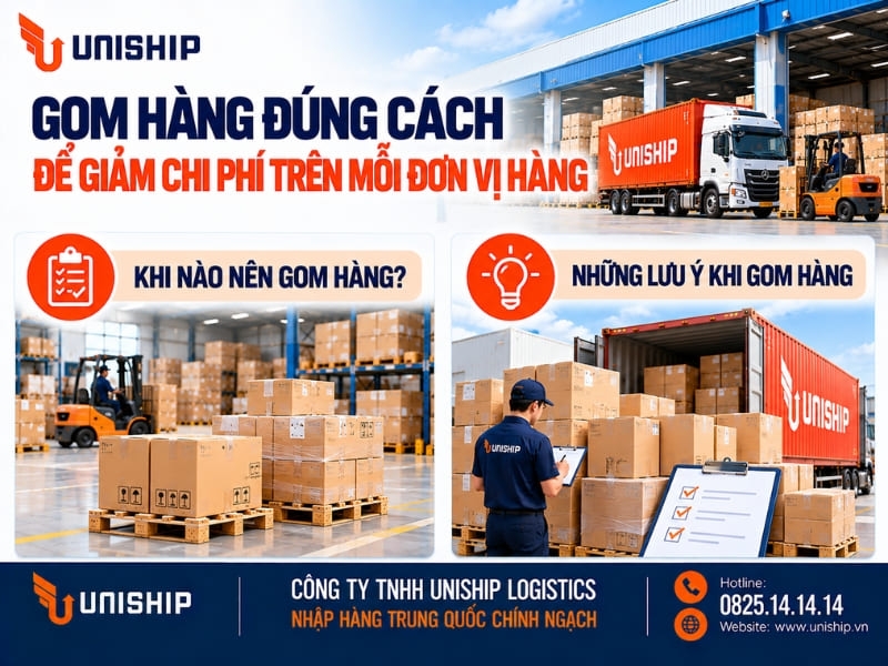 Gom hàng đúng cách để giảm chi phí trên mỗi đơn vị hàng