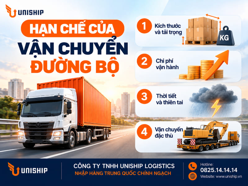Hạn chế của vận chuyển đường bộ
