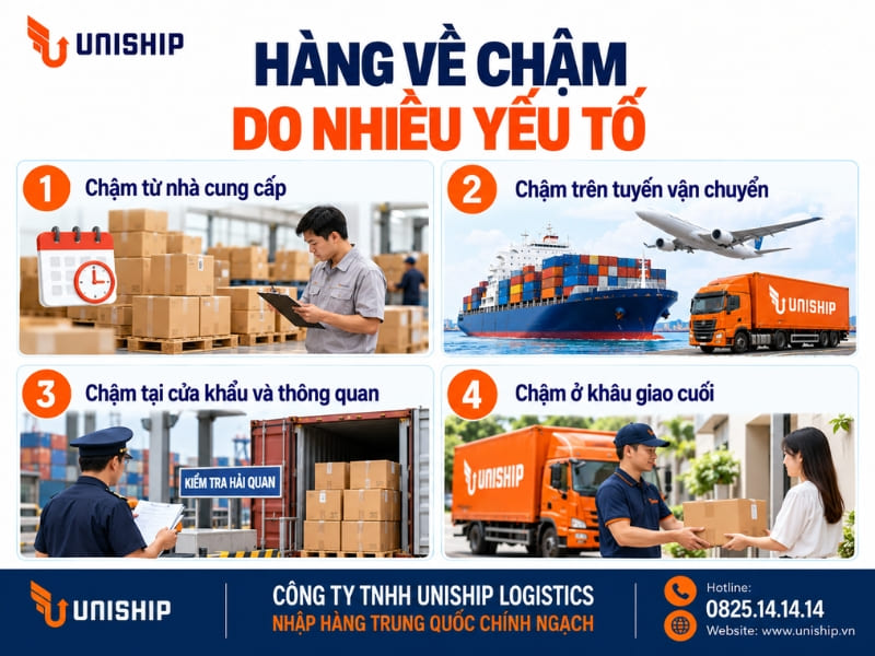 Hàng về chậm do nhiều yếu tố