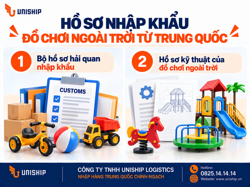 Hồ sơ nhập khẩu đồ chơi ngoài trời từ Trung Quốc