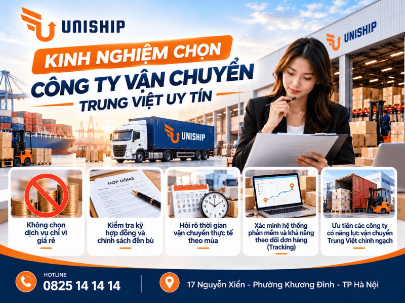 Kinh nghiệm chọn công ty vận chuyển Trung Việt uy tín