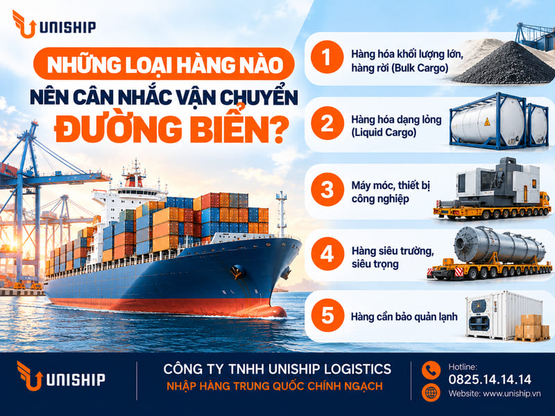 Những loại hàng nào nên cân nhắc vận chuyển đường biển?