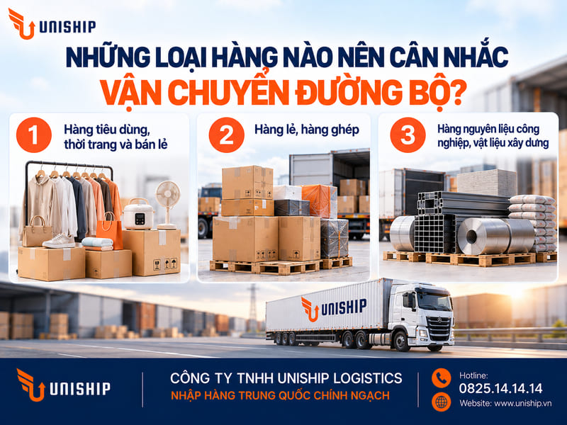 Những loại hàng nào nên cân nhắc vận chuyển đường bộ?