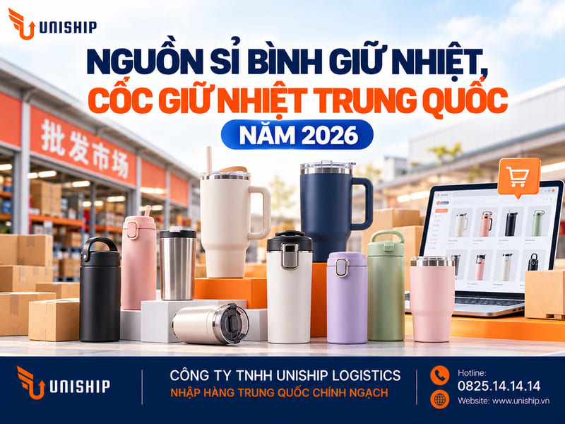 Nguồn sỉ bình giữ nhiệt, cốc giữ nhiệt Trung Quốc năm 2026
