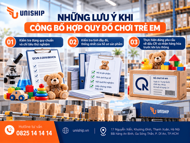 Những lưu ý khi công bố hợp quy đồ chơi trẻ em