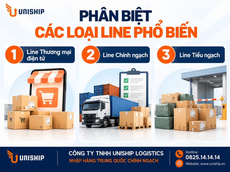 Phân biệt các loại line vận chuyển phổ biến