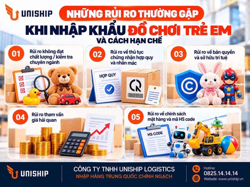 Những rủi ro thường gặp khi nhập khẩu đồ chơi trẻ em và cách hạn chế