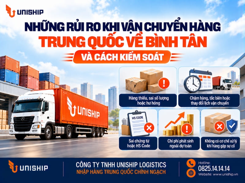 Những rủi ro khi vận chuyển hàng Trung Quốc về Quận Bình Tân và cách kiểm soát