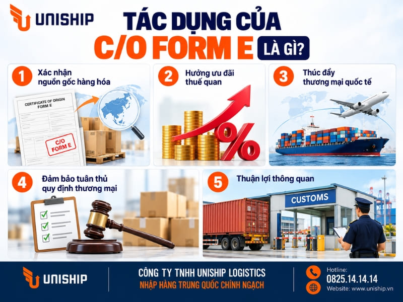 Tác dụng của C/O Form E
