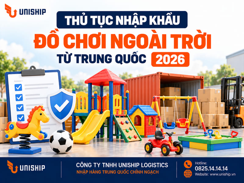Thủ tục nhập khẩu đồ chơi ngoài trời từ Trung Quốc năm 2026