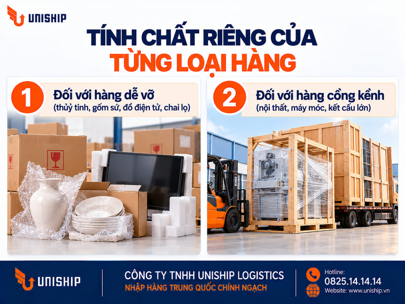 Tính chất riêng của từng loại hàng