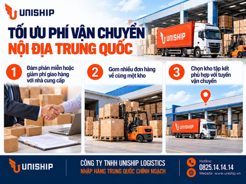 Tối ưu phí vận chuyển nội địa Trung Quốc