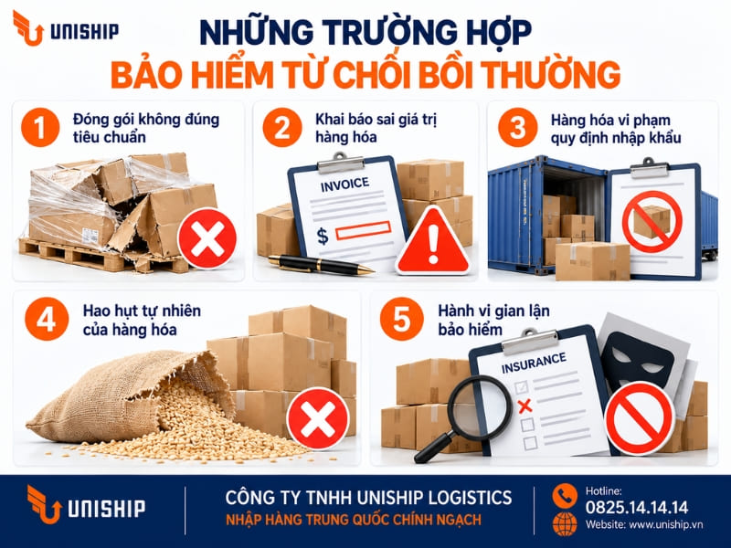 Những trường hợp bảo hiểm từ chối bồi thường