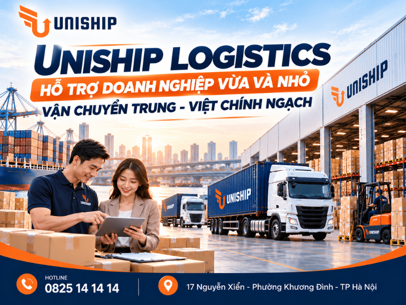 UniShip Logistics hỗ trợ doanh nghiệp vừa và nhỏ vận chuyển Trung - Việt chính ngạch dễ dàng