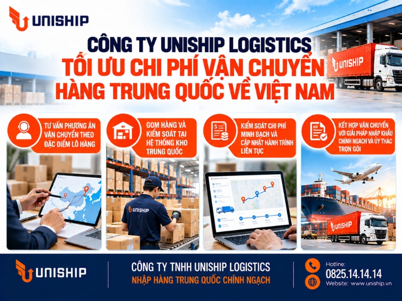 Công ty Uniship Logistics tối ưu chi phí vận chuyển hàng Trung Quốc về Việt Nam như thế nào?