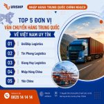 Top 5 đơn vị vận chuyển hàng Trung Quốc về Việt Nam uy tín 2026