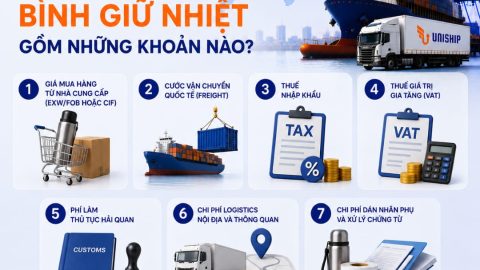 Chi phí nhập khẩu bình giữ nhiệt: Cách tính và tối ưu vốn 2026