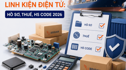 Thủ tục nhập khẩu linh kiện điện tử: Hồ sơ, thuế, mã HS 2026