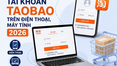 Cách tạo tài khoản Taobao trên điện thoại, máy tính 2026