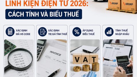 Thuế nhập khẩu linh kiện điện tử 2026: Cách tính và biểu thuế