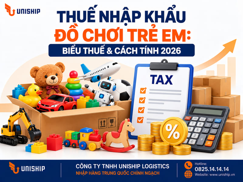 Thuế nhập khẩu đồ chơi trẻ em: Biểu thuế & cách tính 2026